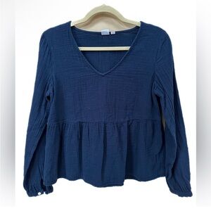 GAP Deep Blue V-Neck Blouse